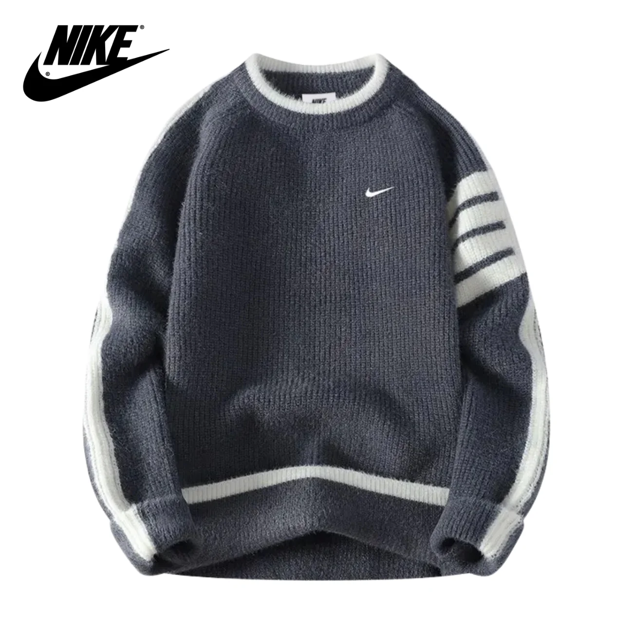 Classic Ribbed Crew Neck Sweatshirt || Clearance Sale - Image 2