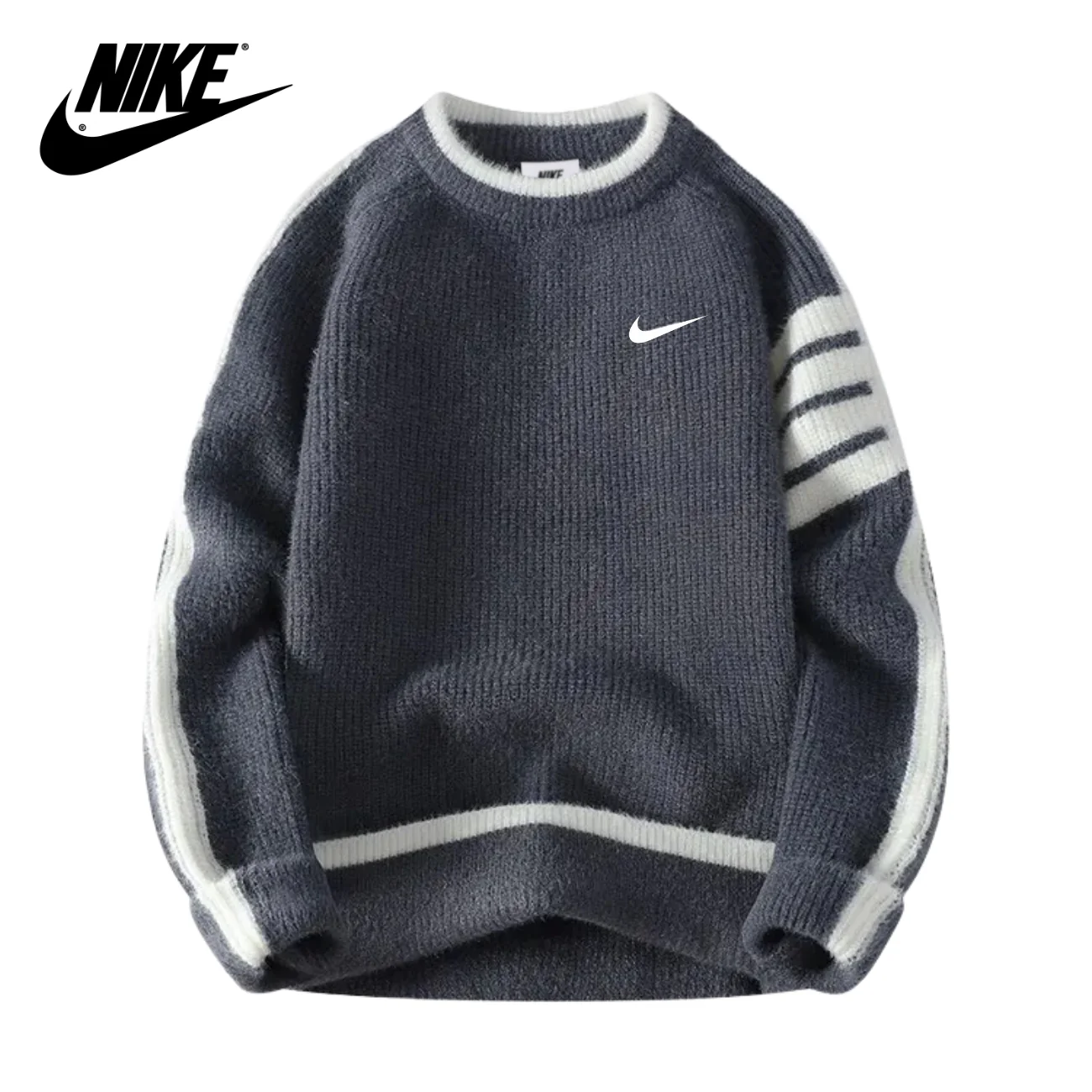 Classic Ribbed Crew Neck Sweatshirt || Clearance Sale - Image 2