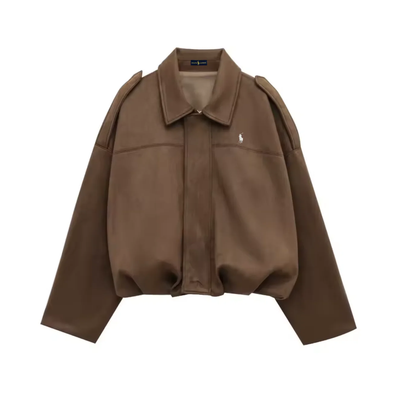 Classic Suede Bomber Jacket - Clearance Sale - Image 4
