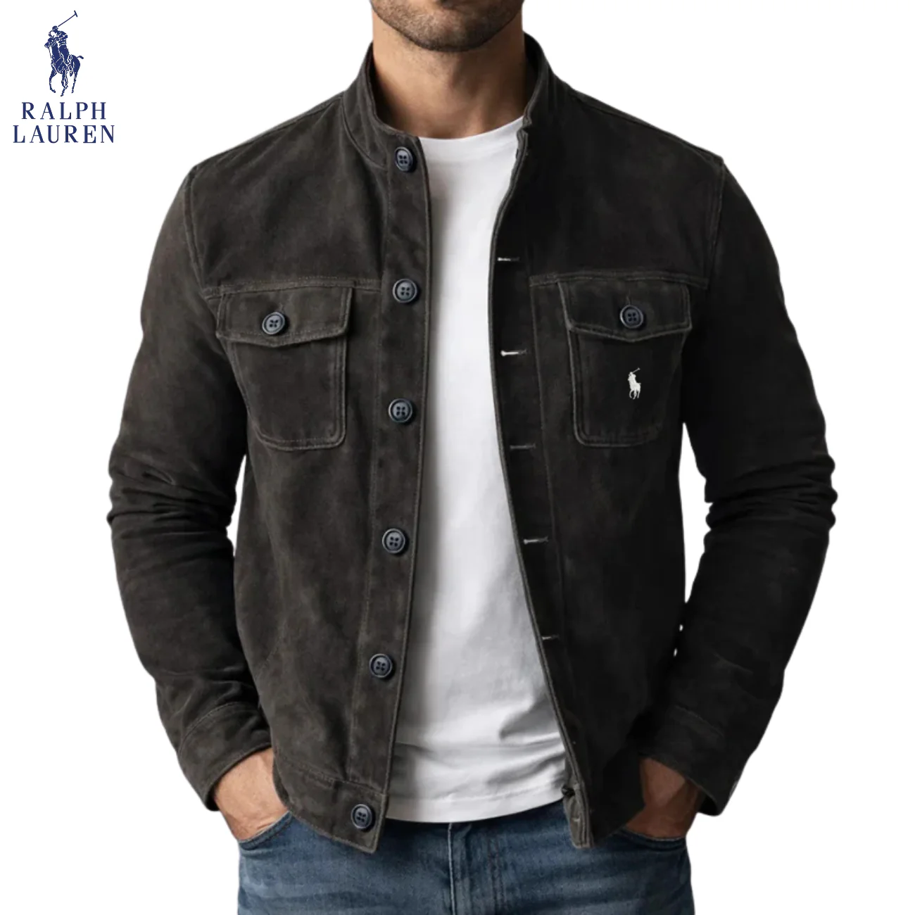 Classic Suede-Style Button Jacket || Clearance Sale