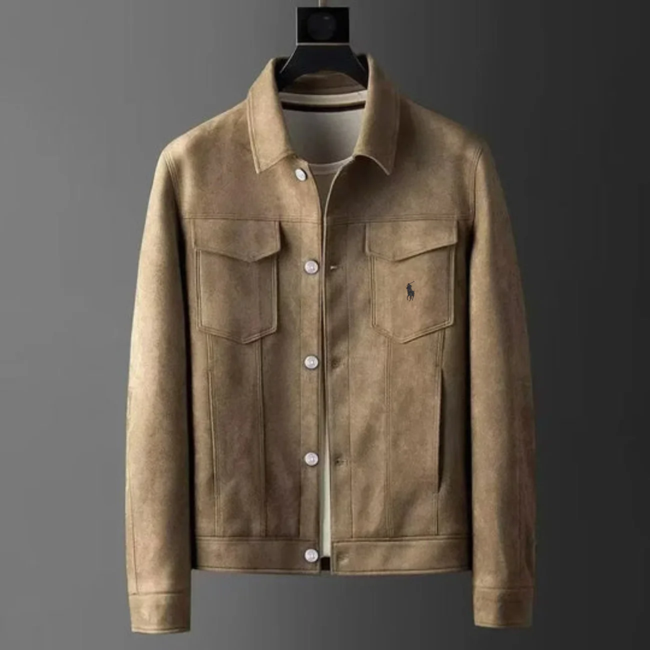 Classic Suede-Style Utility Jacket - Clearance Sale - Image 3