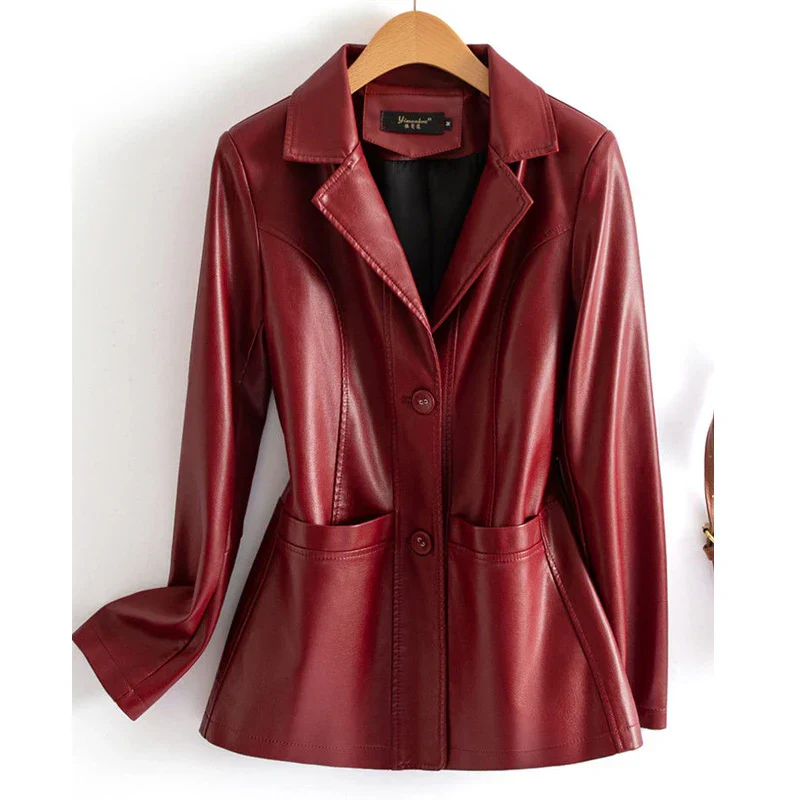 Claudia Leather Blazer