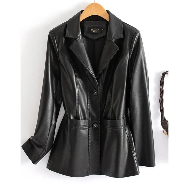 Claudia Leather Blazer - Image 2