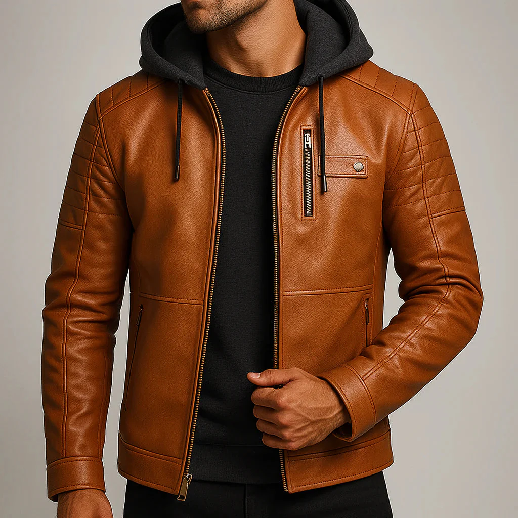Colt Brookson Leather Hoodie - Image 5