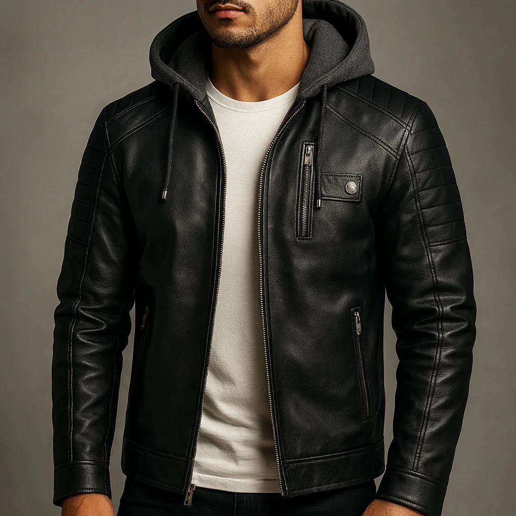 Colt Brookson Leather Hoodie - Image 7