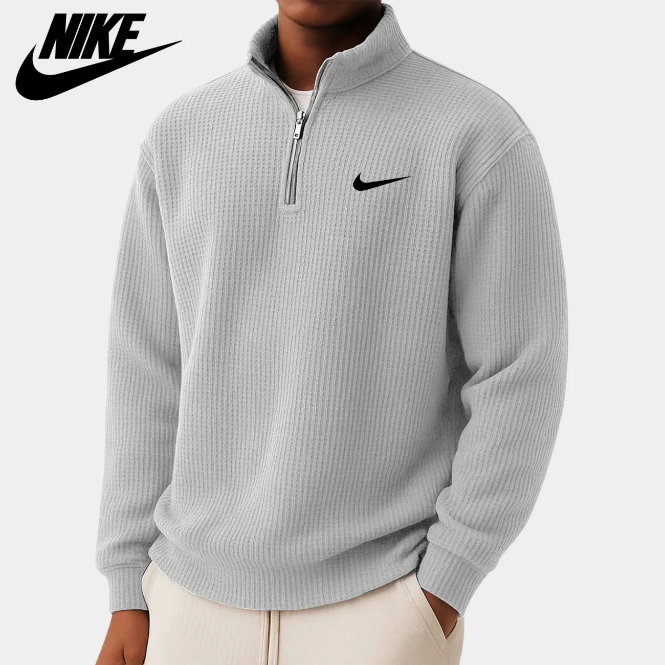 Comfortable Half-Zip Sweater || CLEARANCE SALE - Image 2