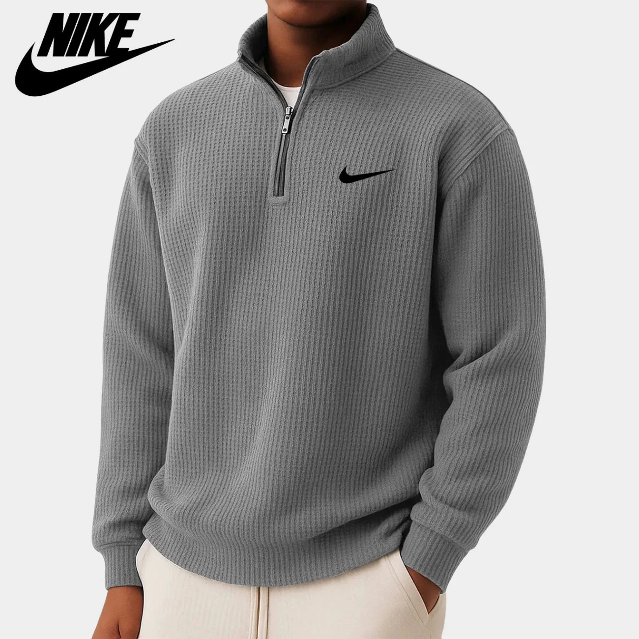 Comfortable Half-Zip Sweater || CLEARANCE SALE - Image 4