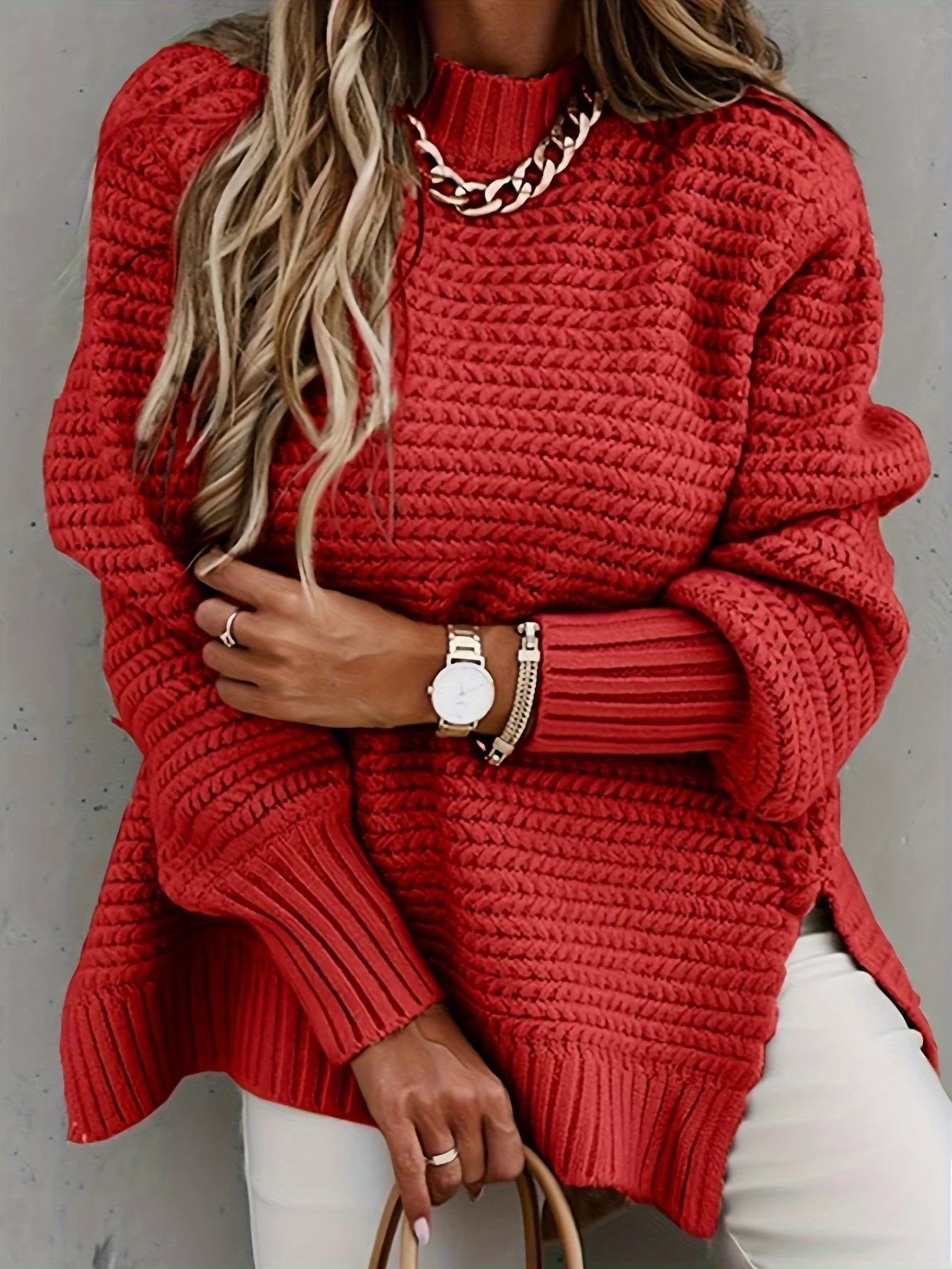 Couture Chunky Knit Pullover - Image 9