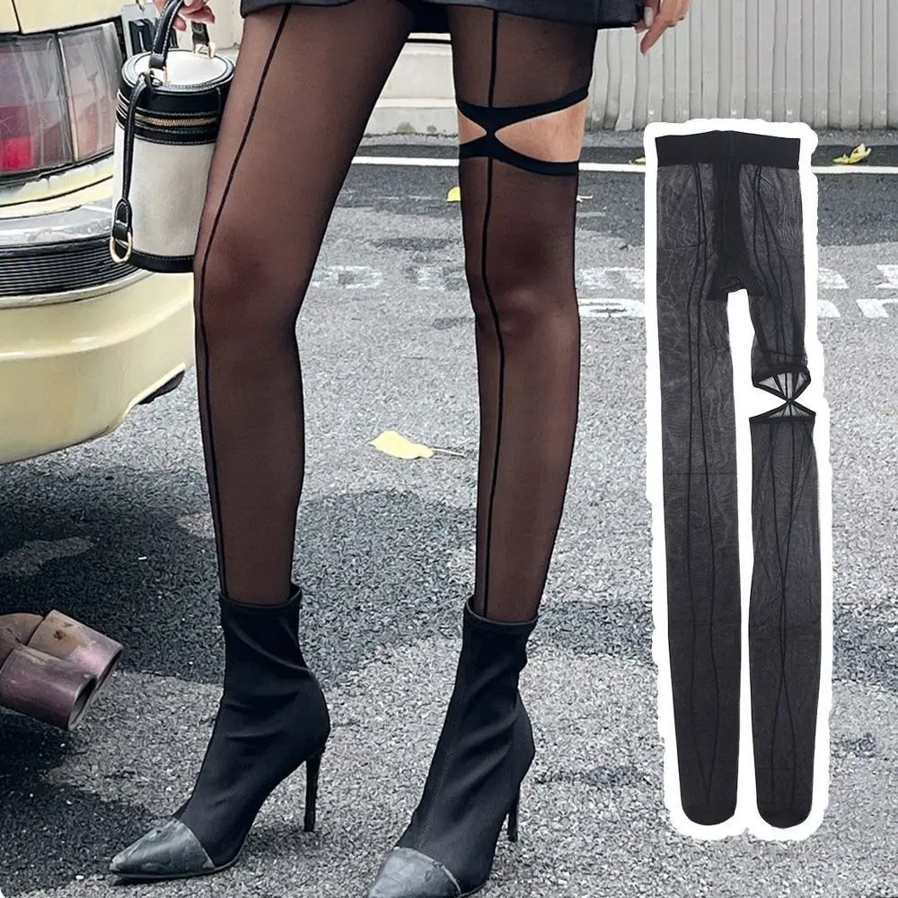 Contour Line Sheer Tights - Image 3