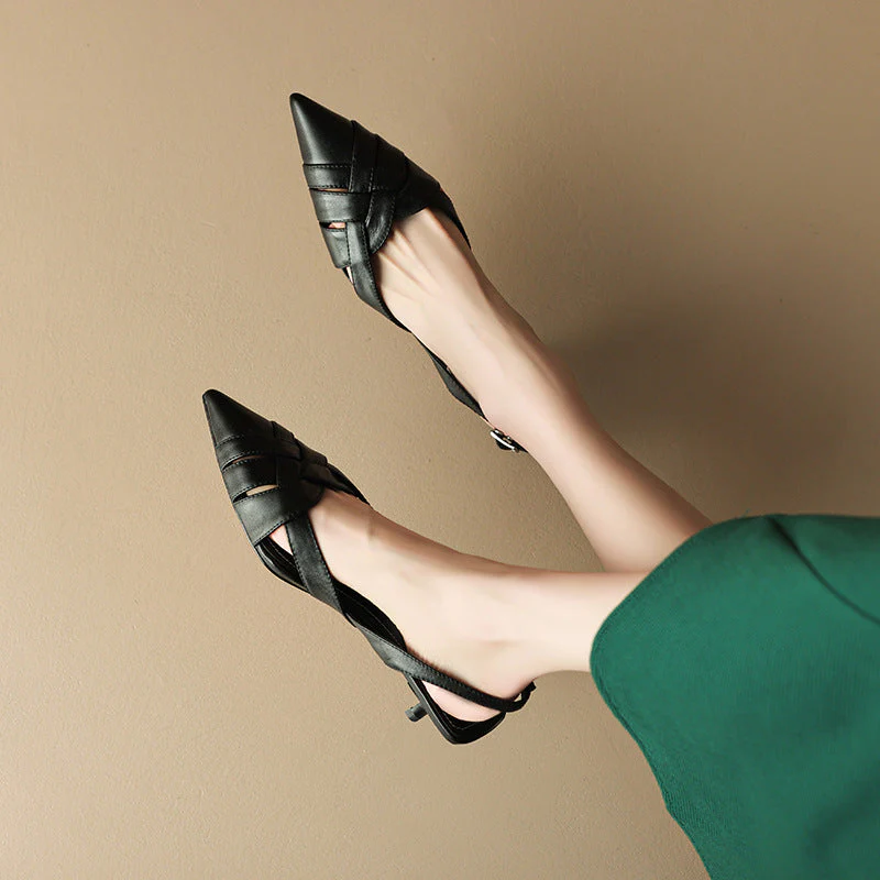 CORINA LEATHER HEELS - Image 3