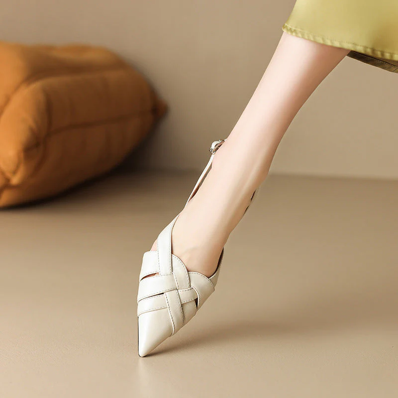 CORINA LEATHER HEELS - Image 4