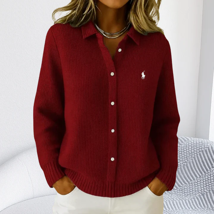 Cozy Rib-Knit Buttoned Cardigan || Clearance Sale - Image 2