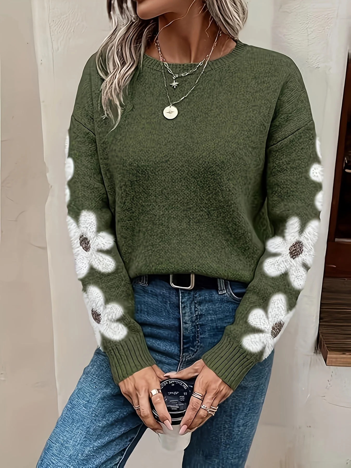 Daisy Drop Knit Sweater - Image 9