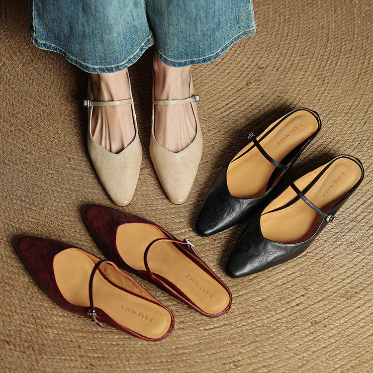 DANIELLA GENUINE LEATHER MULES - Image 9