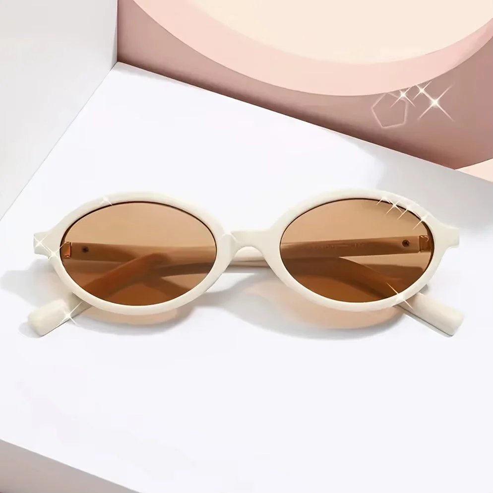 Demi Retro Oval Sunglasses - Image 5