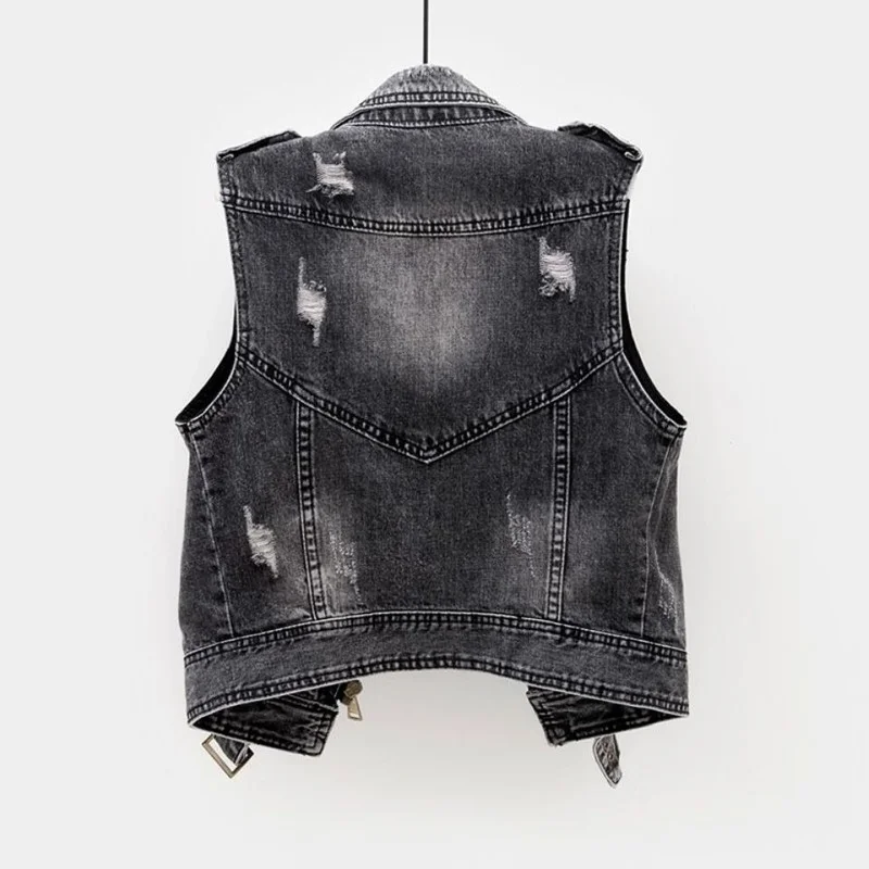Detour Distresed Denim Vest - Image 3