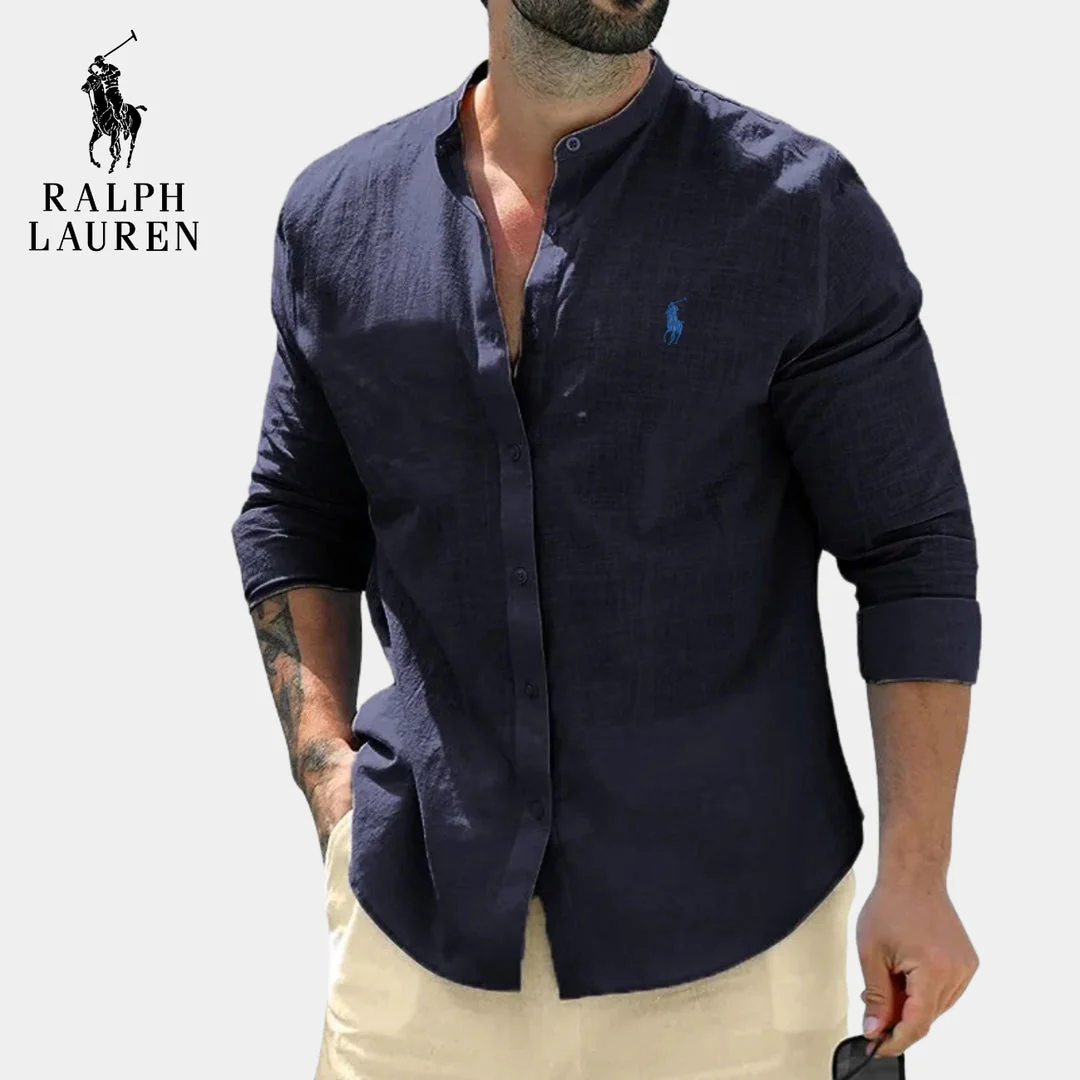 Elegant Mandarin Collar Shirt - CLEARANCE PRICE - Image 6