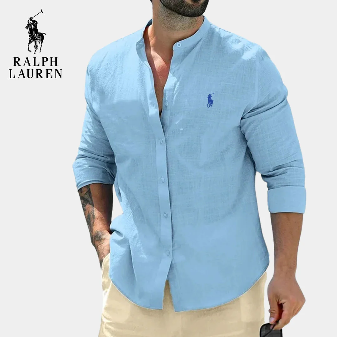 Elegant Mandarin Collar Shirt - CLEARANCE PRICE - Image 7