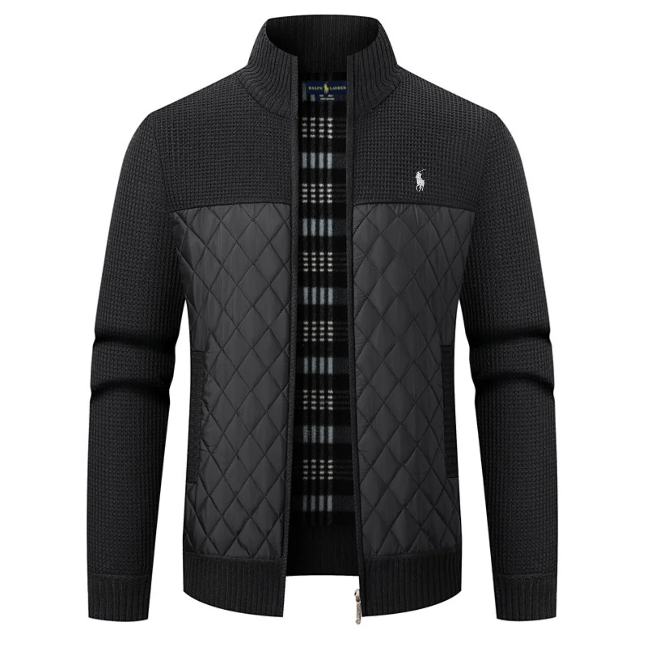 Elegant Padded Knit Jacket