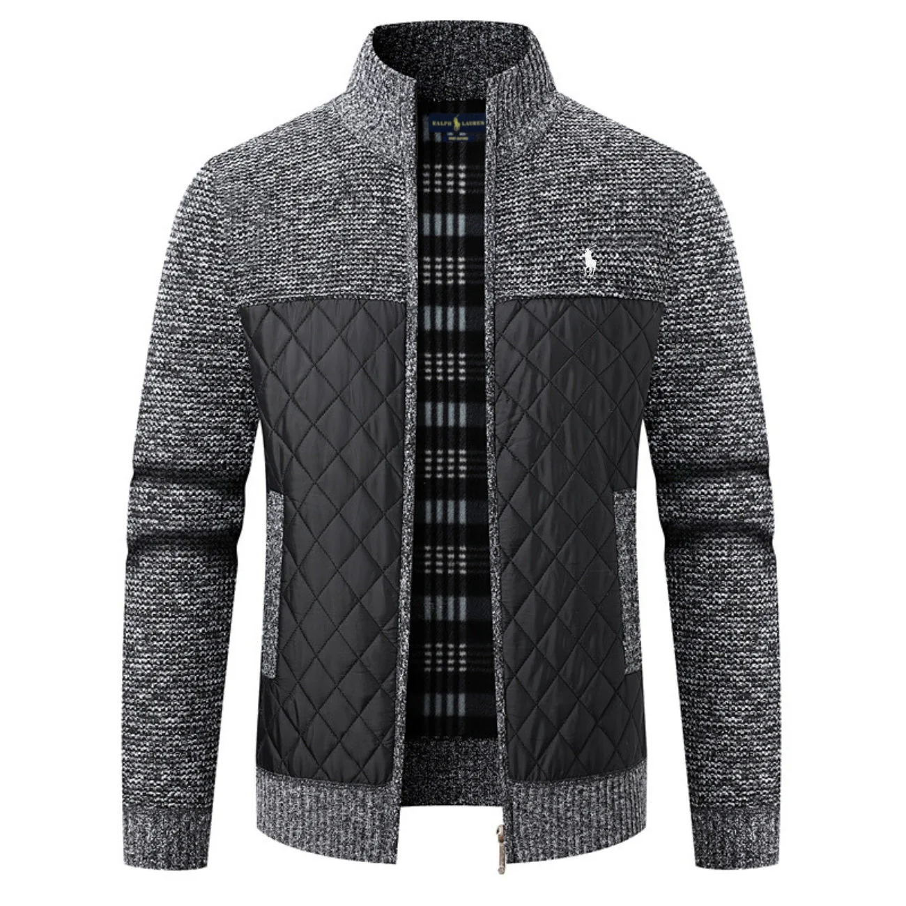 Elegant Padded Knit Jacket - Image 2