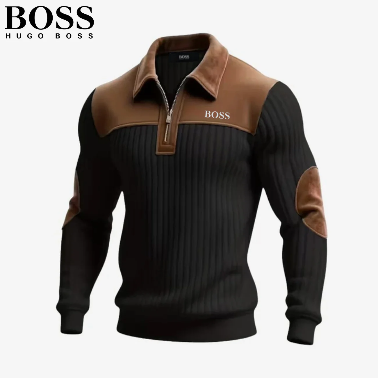 Elegant Zip Collar Sweater || Clearance Sale - Image 2