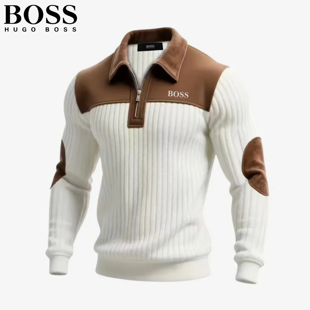 Elegant Zip Collar Sweater || Clearance Sale - Image 3