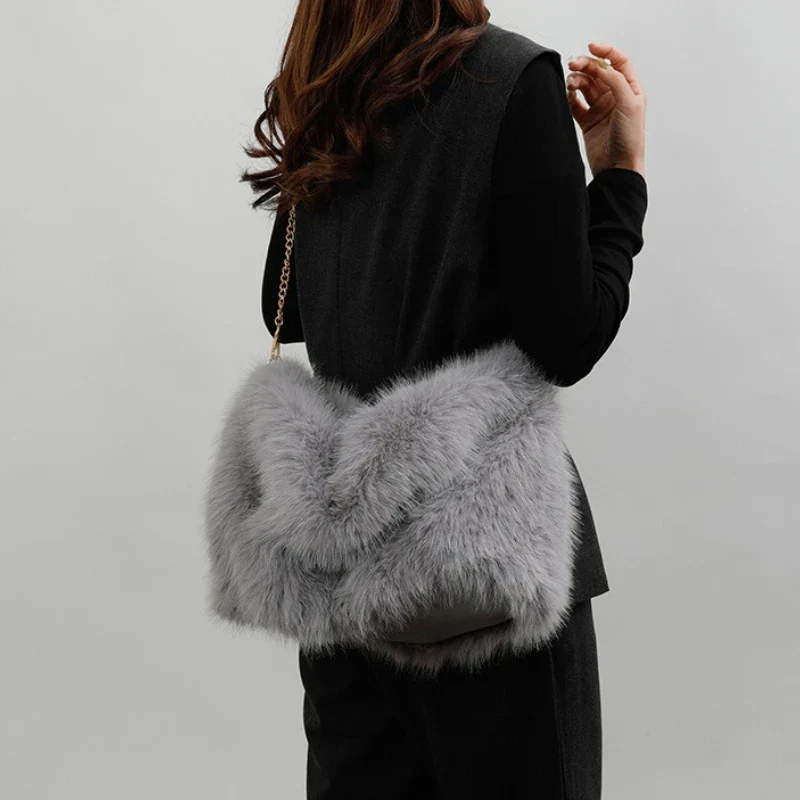 Elena Soft Fur Tote - Image 10