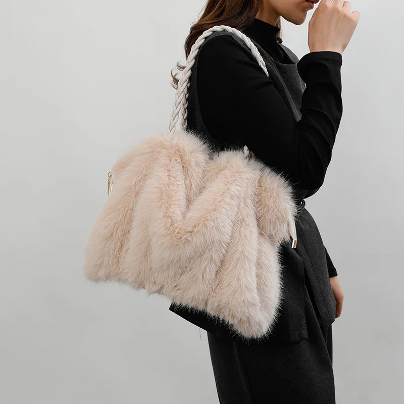 Elena Soft Fur Tote - Image 6
