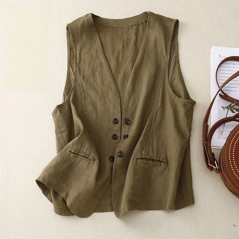ÉLOISE LINEN VEST - Image 3