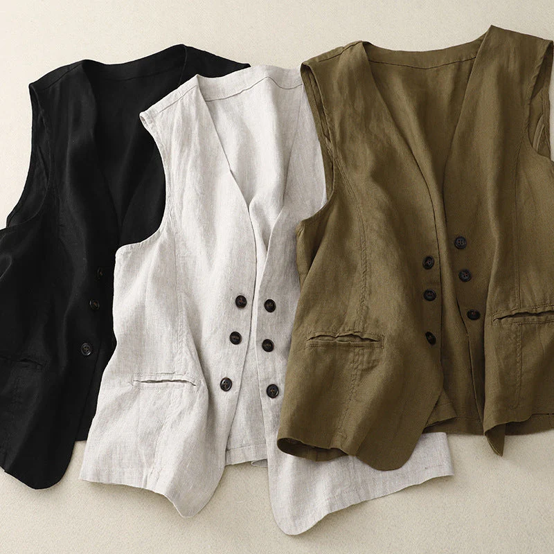ÉLOISE LINEN VEST - Image 4