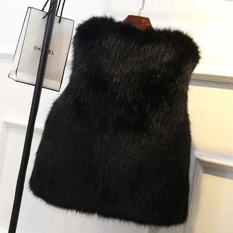 Lucent Faux Fox Fur Gilet - Image 3