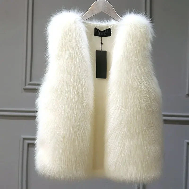 Lucent Faux Fox Fur Gilet - Image 5