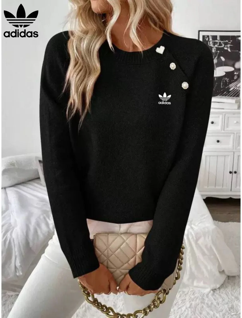 Essential Chic Button Sweater || Clearance Sale