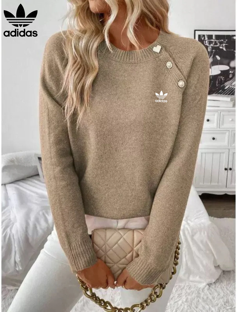 Essential Chic Button Sweater || Clearance Sale - Image 5
