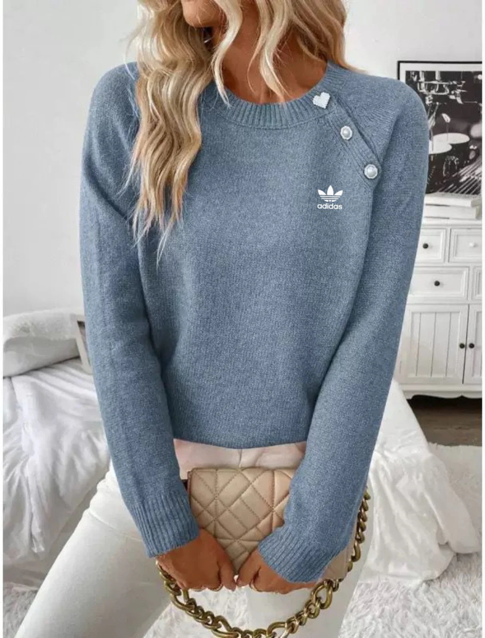 Essential Chic Button Sweater || Clearance Sale - Image 4