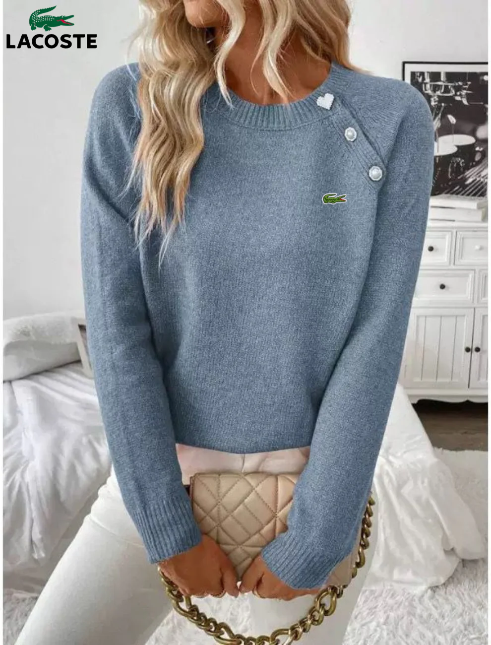 Essential Chic Button Sweater || Clearance Sale - Image 4