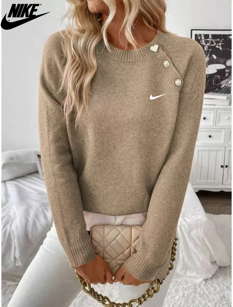 Essential Chic Button Sweater || Clearance Sale - Image 5