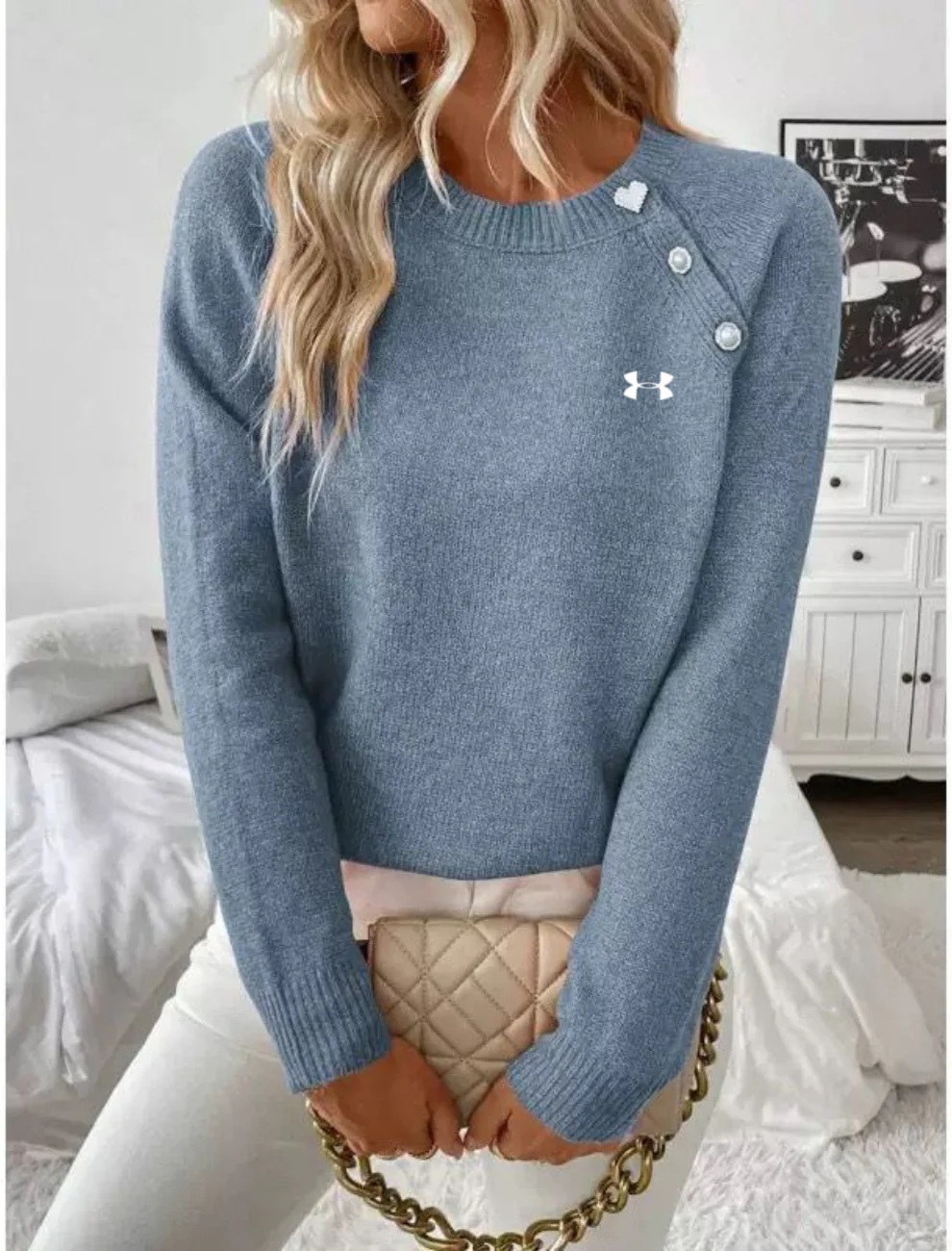 Essential Chic Button Sweater || Clearance Sale - Image 4
