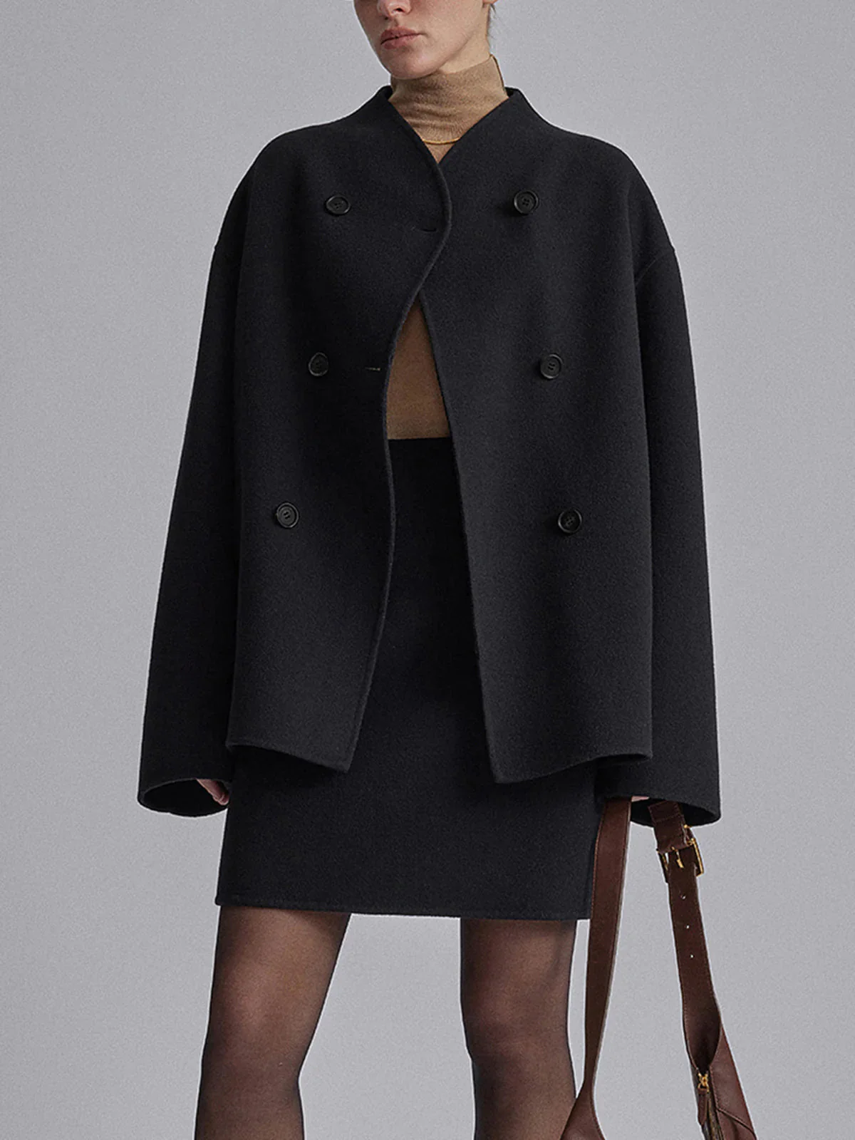 Evelyn – Women’s Wool Double-Breasted Coat - Image 3