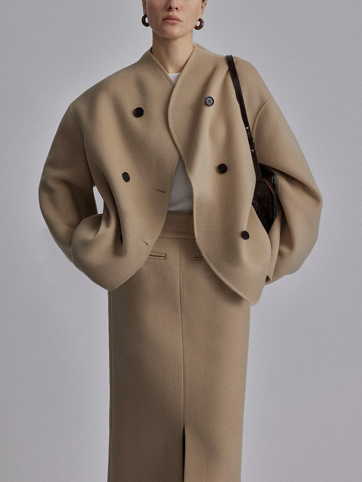 Evelyn – Women’s Wool Double-Breasted Coat - Image 4