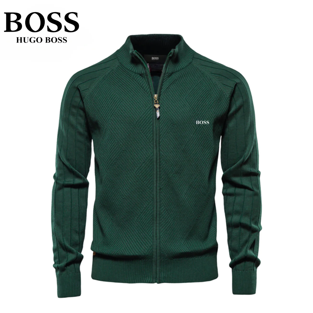 Men's Textured Zip Sweatshirt || CLEARANCE SALE - Image 3