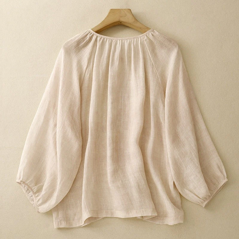 FLORA LINEN BLOUSE - Image 2