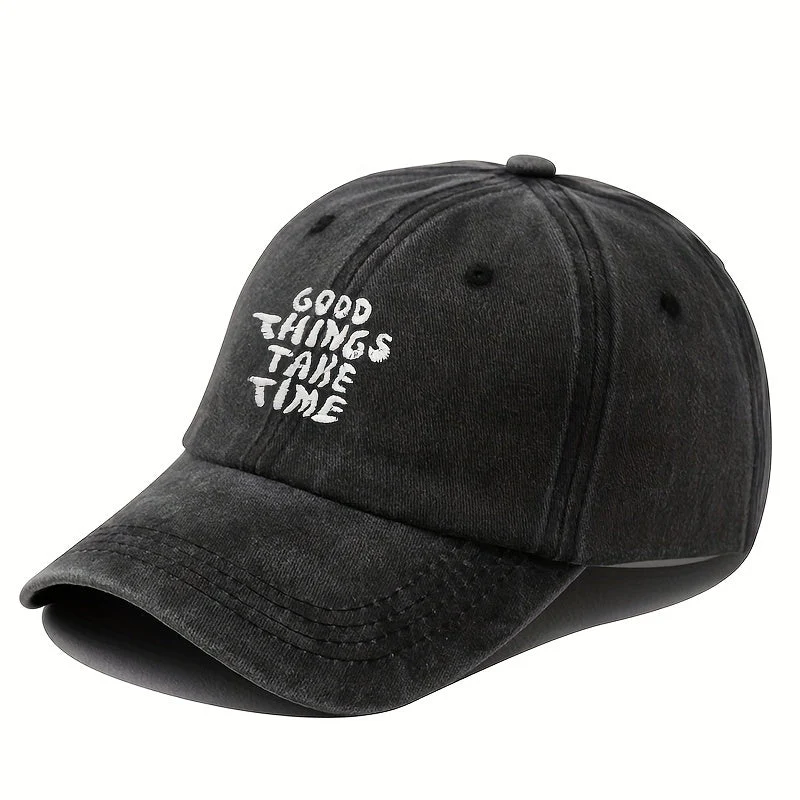 Good Things Take Time Washed Cap - Image 4