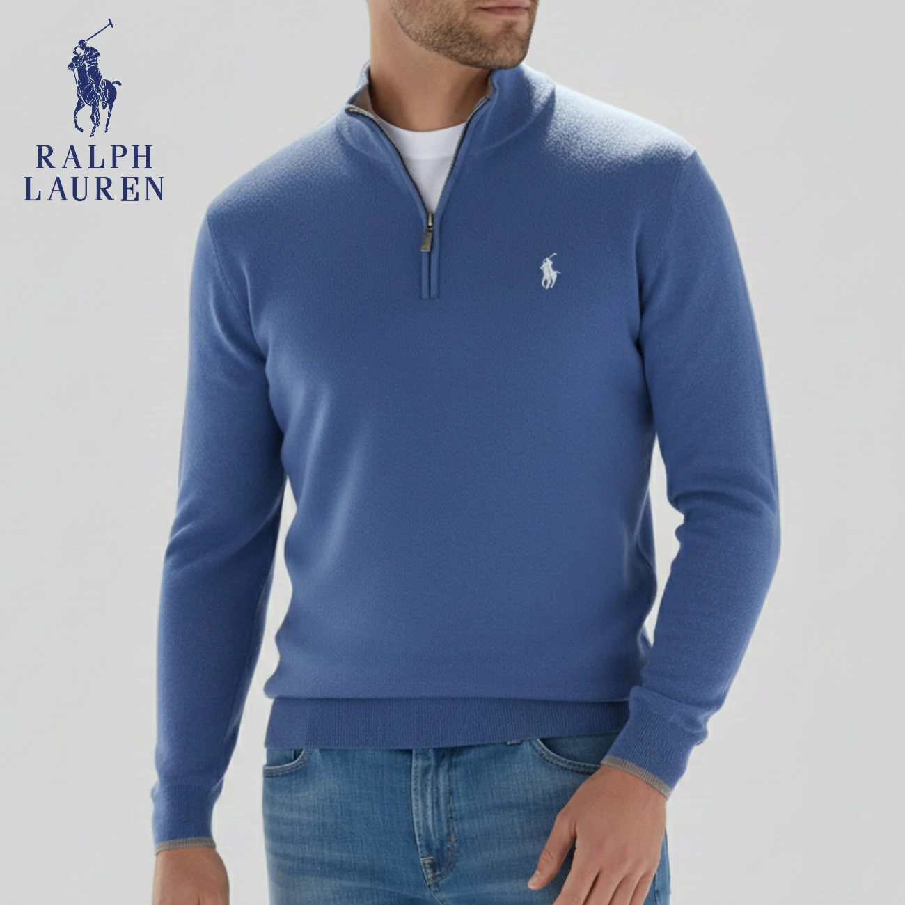 Half-Zip Knit Sweater || CLEARANCE SALE