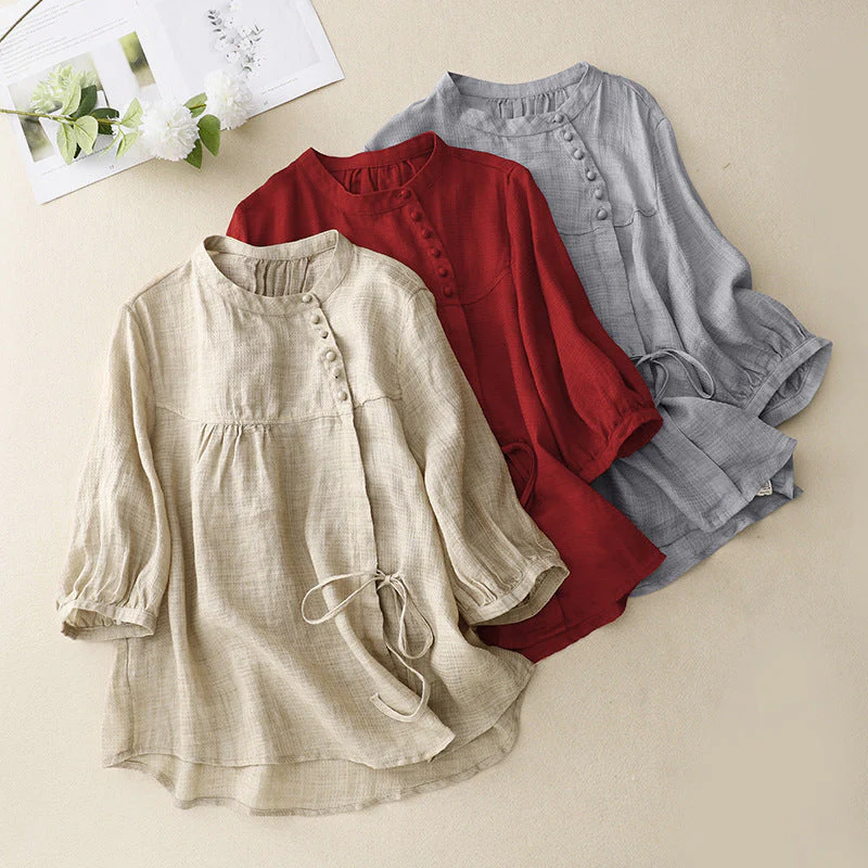 HEIDI LINEN BLOUSE - Image 4