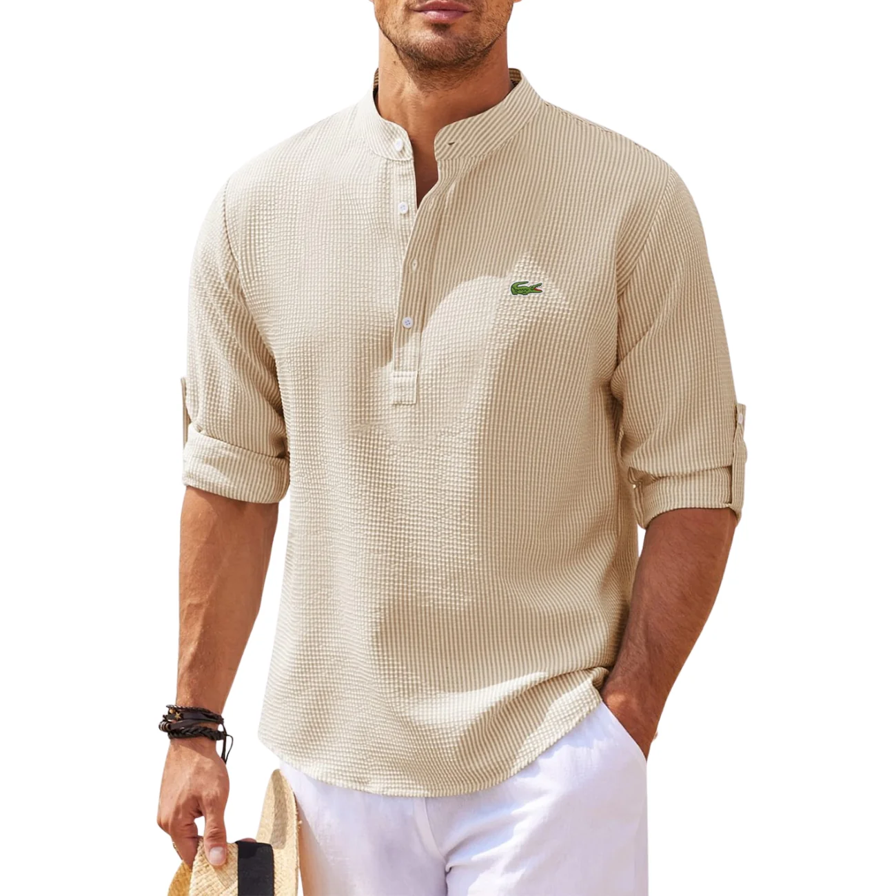 Henley Roll Sleeve Shirt - CLEARANCE SALE - Image 2