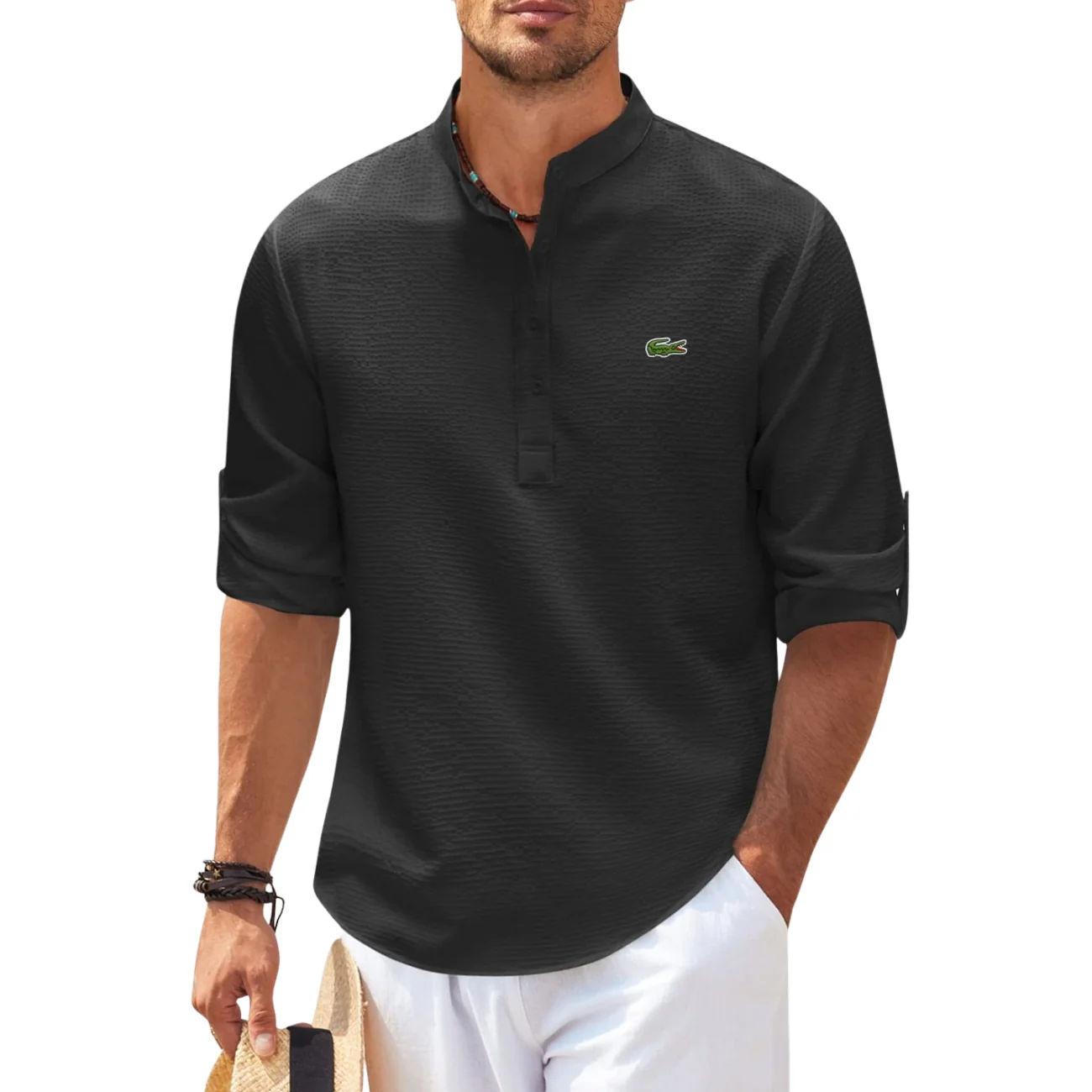 Henley Roll Sleeve Shirt - CLEARANCE SALE - Image 3