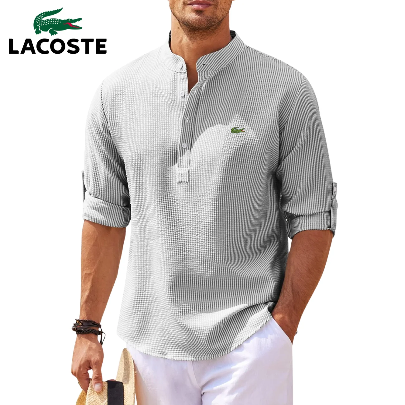Henley Roll Sleeve Shirt || CLEARANCE SALE - Image 5