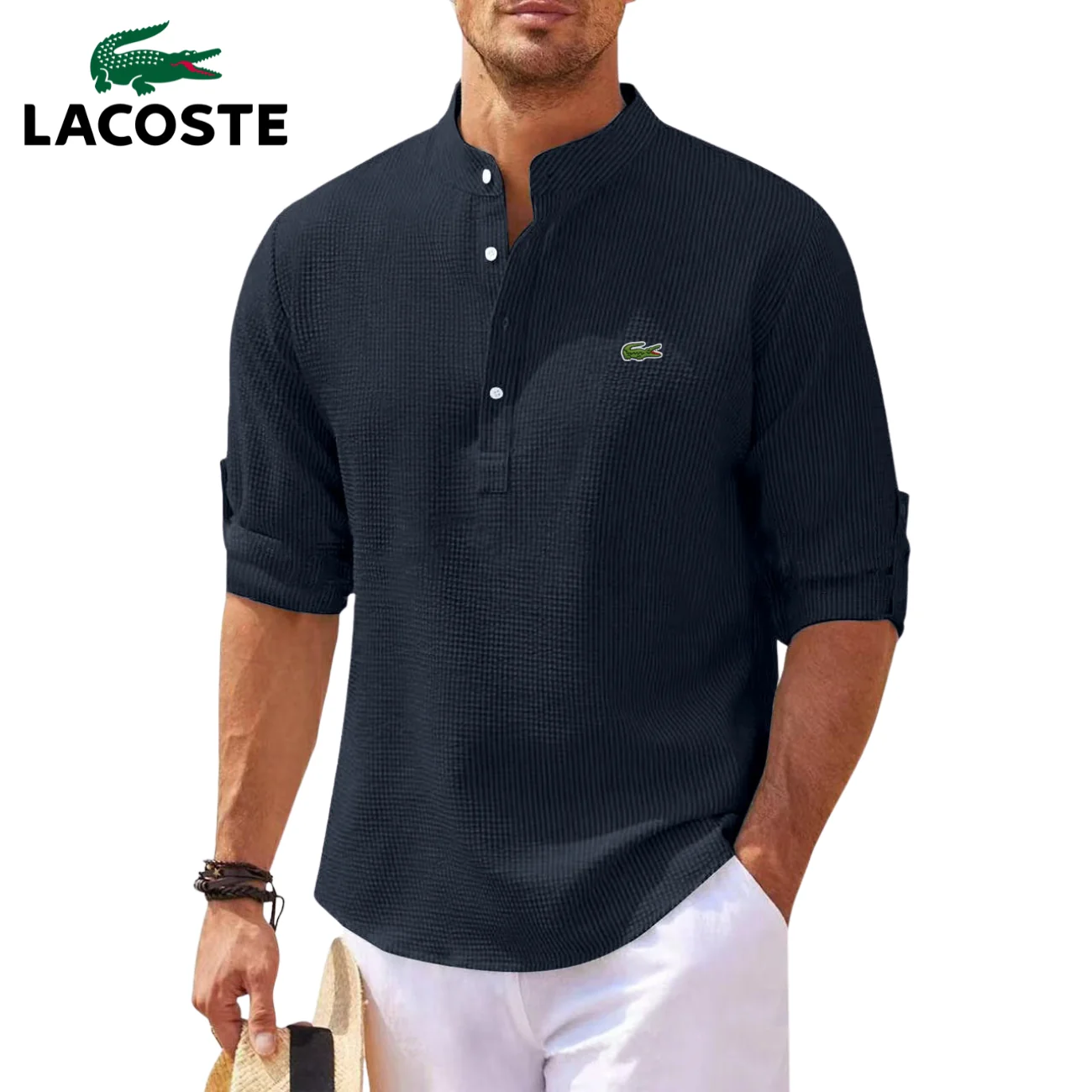 Henley Roll Sleeve Shirt || CLEARANCE SALE - Image 6