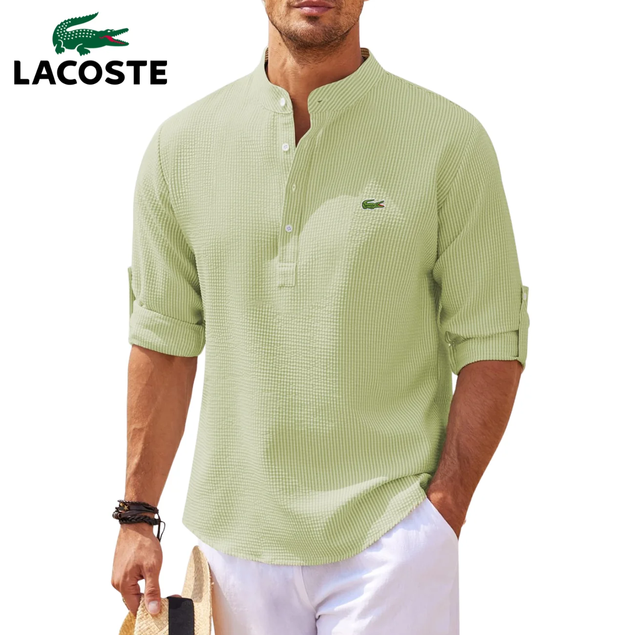 Henley Roll Sleeve Shirt || CLEARANCE SALE - Image 8